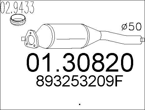 MTS 01.30820 - Izplūdes gāzu priekšslāpētājs autodraugiem.lv