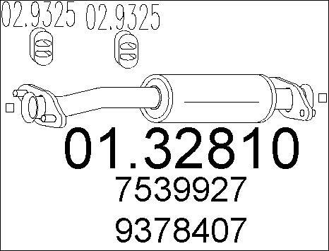 MTS 01.32810 - Izplūdes gāzu priekšslāpētājs autodraugiem.lv