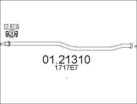 MTS 01.21310 - Izplūdes caurule autodraugiem.lv