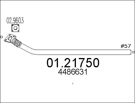 MTS 01.21750 - Izplūdes caurule autodraugiem.lv