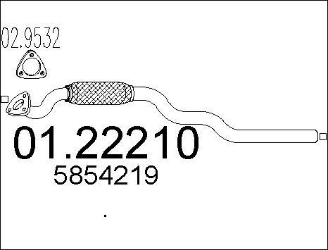 MTS 01.22210 - Izplūdes caurule autodraugiem.lv