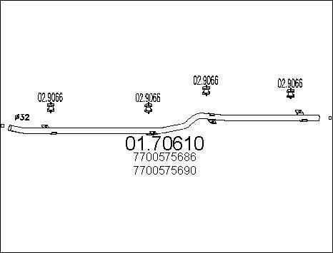 MTS 01.70610 - Izplūdes caurule autodraugiem.lv