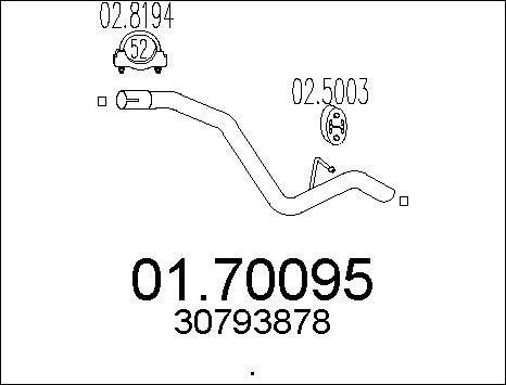 MTS 01.70095 - Izplūdes caurule autodraugiem.lv