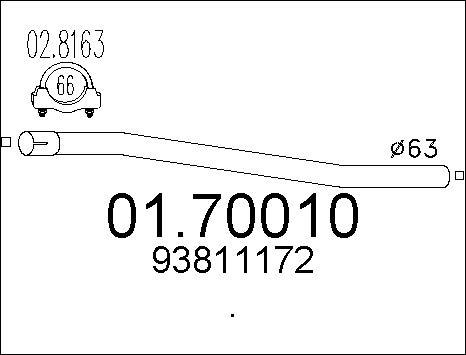 MTS 01.70010 - Izplūdes caurule autodraugiem.lv