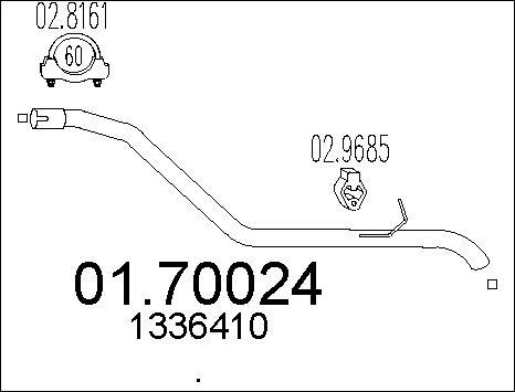 MTS 01.70024 - Izplūdes caurule autodraugiem.lv