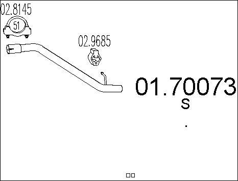 MTS 01.70073 - Izplūdes caurule autodraugiem.lv