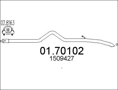 MTS 01.70102 - Izplūdes caurule autodraugiem.lv