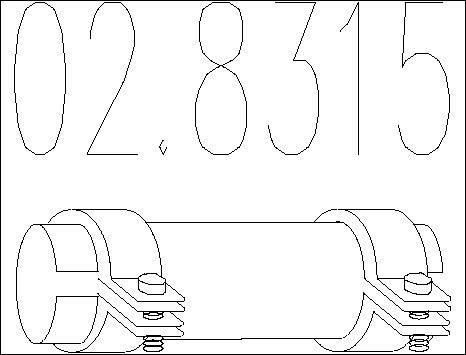 MTS 02.8315 - Savienojošie elementi, Izplūdes gāzu sistēma autodraugiem.lv