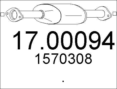 MTS 17.00094 - Nosēdumu / Daļiņu filtrs, Izplūdes gāzu sistēma autodraugiem.lv