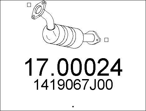 MTS 17.00024 - Nosēdumu / Daļiņu filtrs, Izplūdes gāzu sistēma autodraugiem.lv