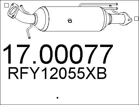 MTS 17.00077 - Nosēdumu / Daļiņu filtrs, Izplūdes gāzu sistēma autodraugiem.lv