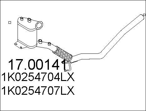 MTS 17.00141 - Nosēdumu / Daļiņu filtrs, Izplūdes gāzu sistēma autodraugiem.lv