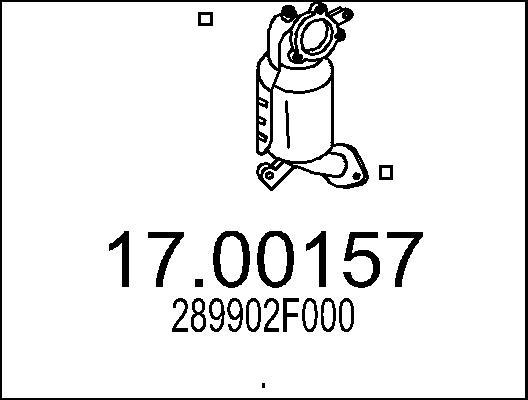 MTS 17.00157 - Nosēdumu / Daļiņu filtrs, Izplūdes gāzu sistēma autodraugiem.lv