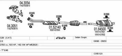 MTS C050120000817 - Izplūdes gāzu sistēma autodraugiem.lv