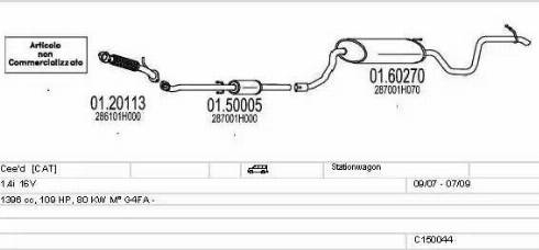 MTS C150044025092 - Izplūdes gāzu sistēma autodraugiem.lv