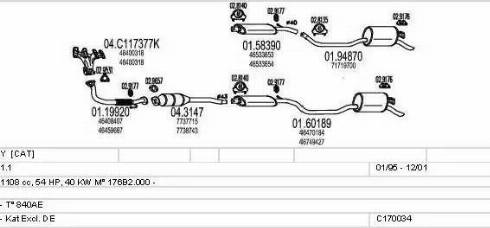 MTS C170034001502 - Izplūdes gāzu sistēma autodraugiem.lv