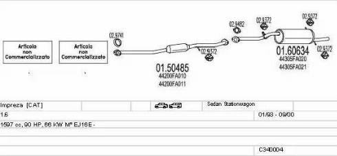 MTS C340004004856 - Izplūdes gāzu sistēma autodraugiem.lv