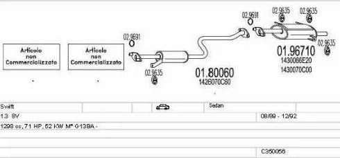 MTS C350056004910 - Izplūdes gāzu sistēma autodraugiem.lv