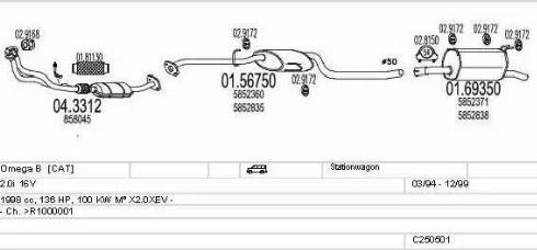MTS C250501005699 - Izplūdes gāzu sistēma autodraugiem.lv