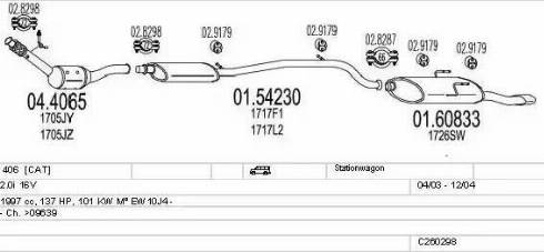 MTS C260298006206 - Izplūdes gāzu sistēma autodraugiem.lv