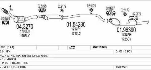 MTS C260297006205 - Izplūdes gāzu sistēma autodraugiem.lv