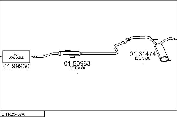 MTS CITR25467A105909 - Izplūdes gāzu sistēma autodraugiem.lv