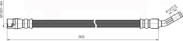 NATIONAL NBH6074 - Bremžu šļūtene autodraugiem.lv