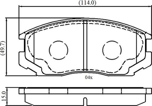 TOMEX brakes 12-91 - Bremžu uzliku kompl., Disku bremzes autodraugiem.lv