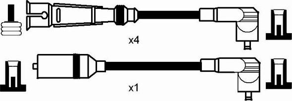 NGK 0509 - Augstsprieguma vadu komplekts autodraugiem.lv