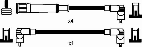 NGK 0575 - Augstsprieguma vadu komplekts autodraugiem.lv