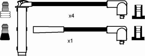 NGK 0890 - Augstsprieguma vadu komplekts autodraugiem.lv