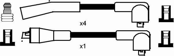 NGK 0887 - Augstsprieguma vadu komplekts autodraugiem.lv