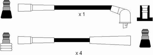 NGK 0701 - Augstsprieguma vadu komplekts autodraugiem.lv