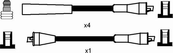 NGK 0722 - Augstsprieguma vadu komplekts autodraugiem.lv