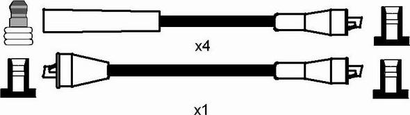 NGK 0772 - Augstsprieguma vadu komplekts autodraugiem.lv