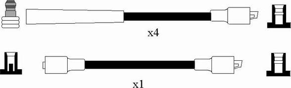 NGK 2590 - Augstsprieguma vadu komplekts autodraugiem.lv