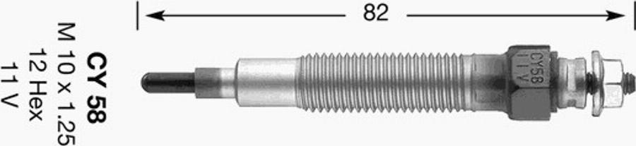 NGK CY58 - Kvēlsvece autodraugiem.lv