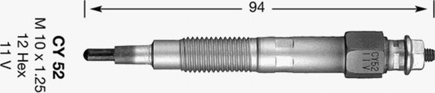 NGK CY52 - Kvēlsvece autodraugiem.lv