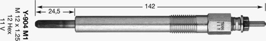 NGK Y-904M1 - Kvēlsvece autodraugiem.lv