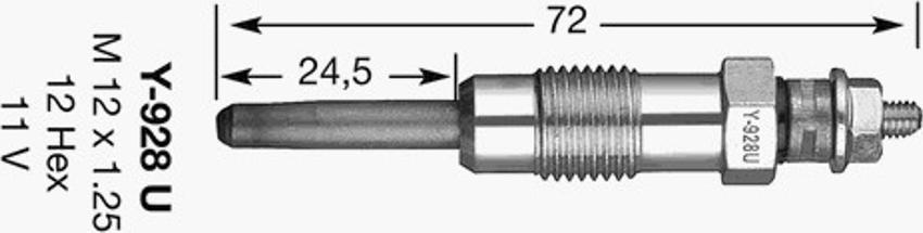 NGK Y-928U - Kvēlsvece autodraugiem.lv