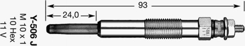 NGK Y-506J - Kvēlsvece autodraugiem.lv