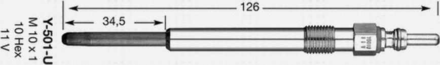 NGK Y-501U - Kvēlsvece autodraugiem.lv