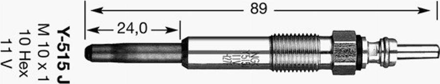 NGK Y-515J - Kvēlsvece autodraugiem.lv