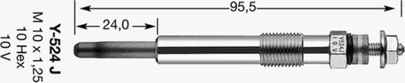 NGK Y-524J - Kvēlsvece autodraugiem.lv