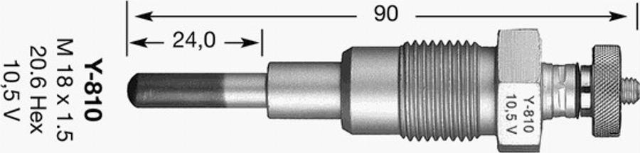 NGK Y-810 - Kvēlsvece autodraugiem.lv