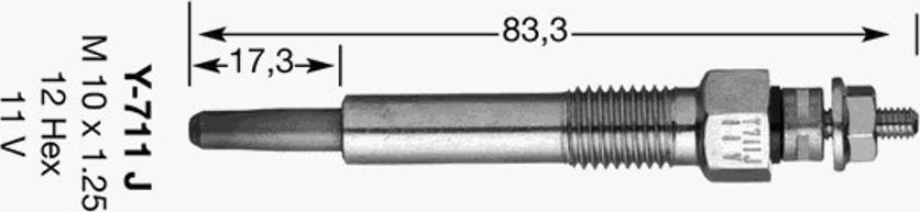 NGK Y-711J - Kvēlsvece autodraugiem.lv