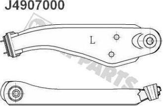 Nipparts J4907000 - Neatkarīgās balstiekārtas svira, Riteņa piekare autodraugiem.lv