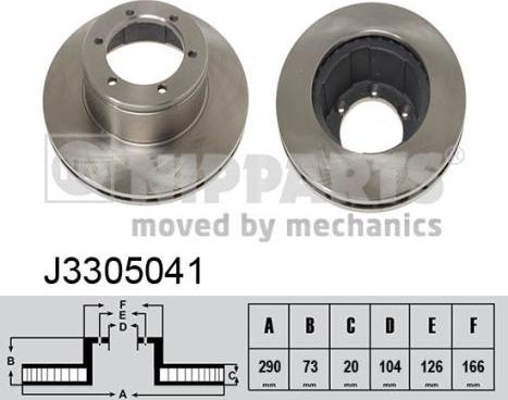 Nipparts J3305041 - Bremžu diski autodraugiem.lv