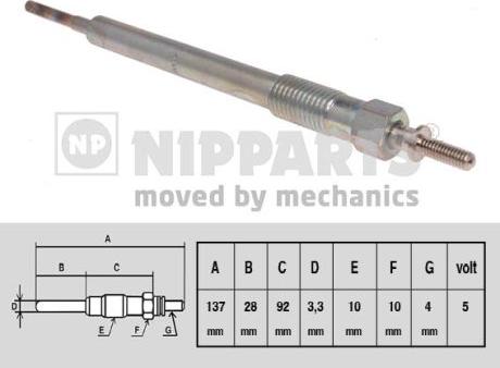 Nipparts N5710508 - Kvēlsvece autodraugiem.lv