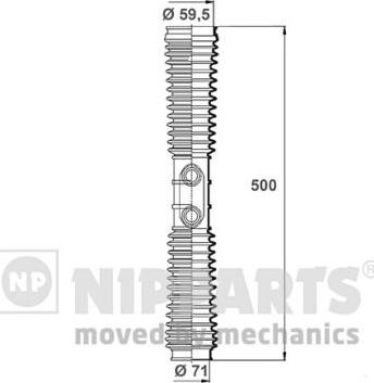 Nipparts N2844022 - Putekļusargu komplekts, Stūres iekārta autodraugiem.lv